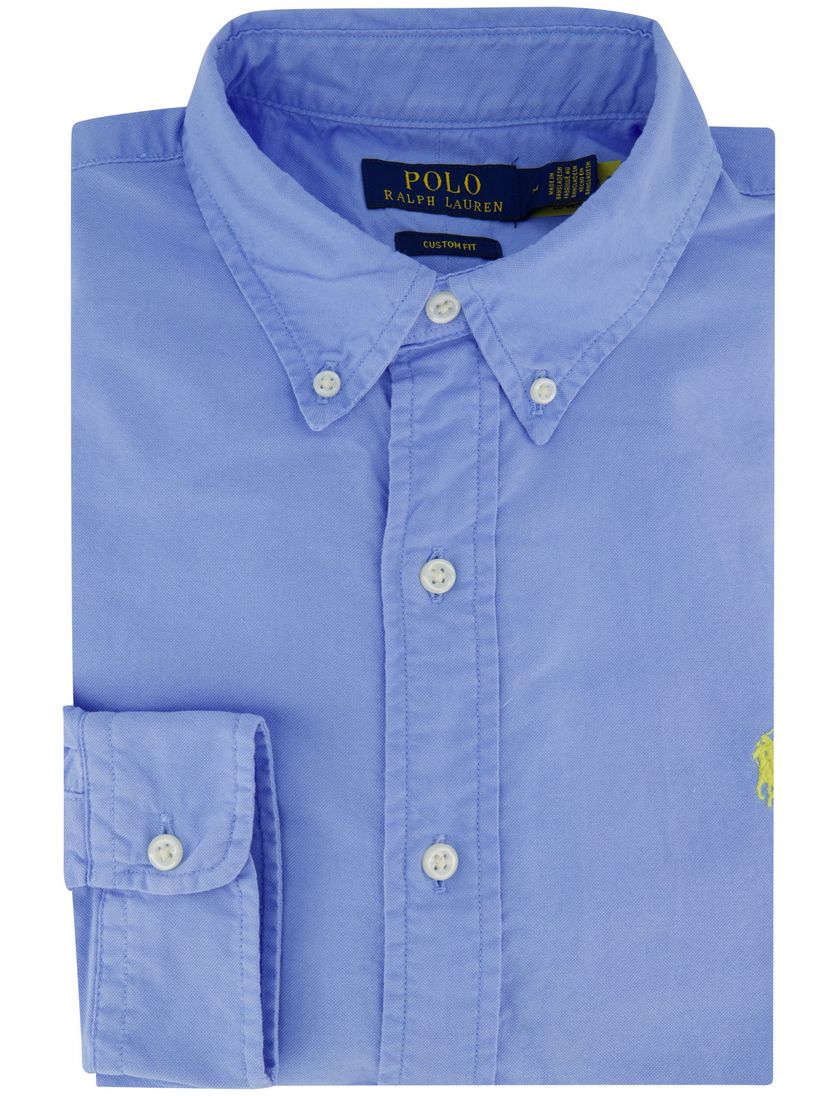 overhemd blauw Polo Ralph Lauren button down custom fit