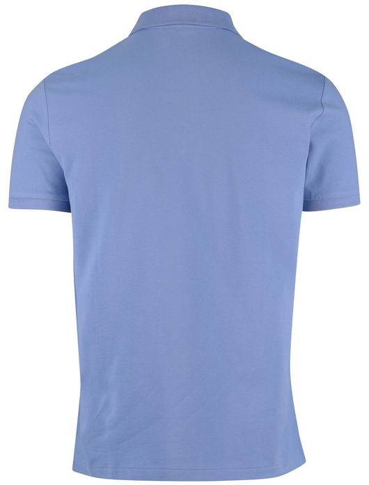 Polo Ralph Lauren Custom Slim Fit Polo Lichtblauw effen blauw logo