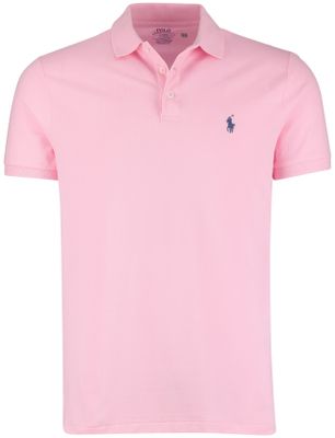Polo Ralph Lauren Roze Polo Polo Ralph Lauren Custom Slim Fit eenkleurig paars logo