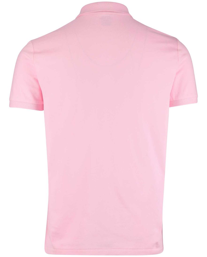Polo Ralph Lauren Custom Slim Fit Polo Roze effen paars logo