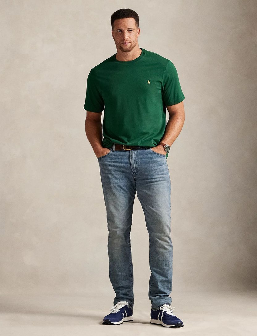 Groen T-shirt Polo Ralph Lauren Big & Tall gele details jersey