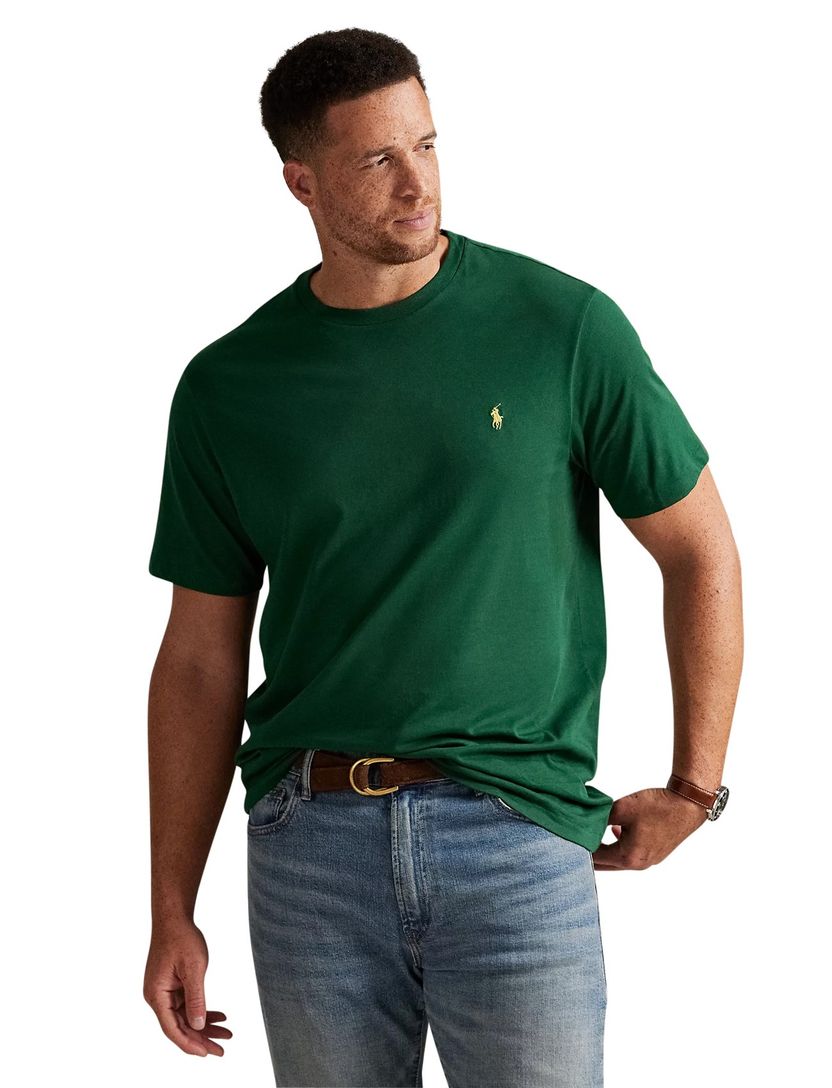 Groen T-shirt Polo Ralph Lauren Big & Tall gele details jersey