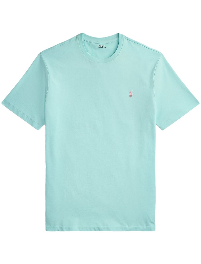 Lichtblauw T-shirt Polo Ralph Lauren Big & Tall roze logo