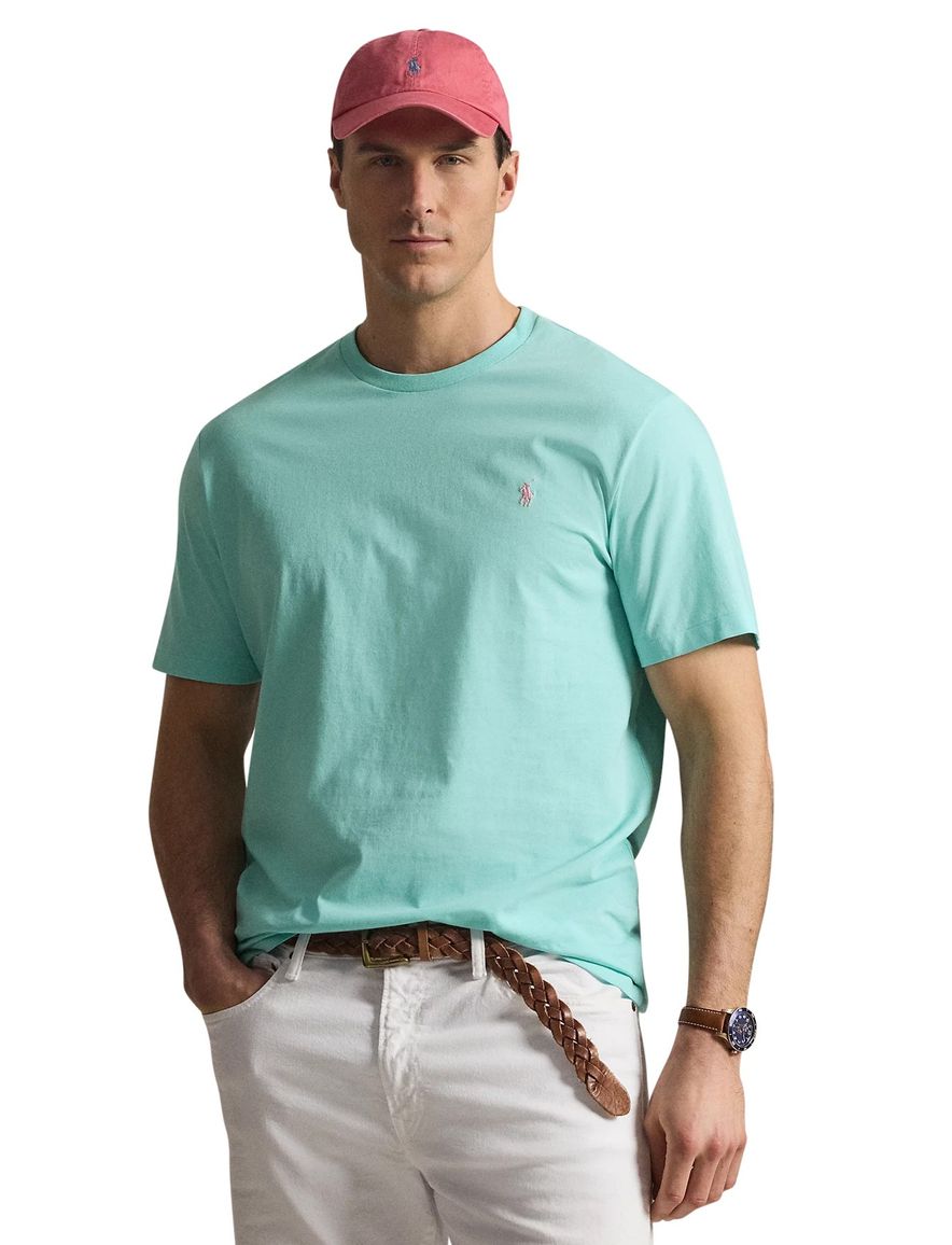 T-shirt blauw Polo Ralph Lauren Big & Tall logo roze jersey