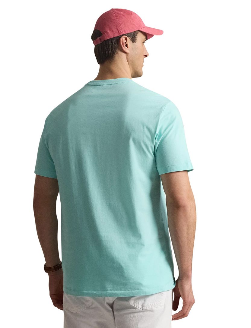 Lichtblauw T-shirt Polo Ralph Lauren Big & Tall roze logo