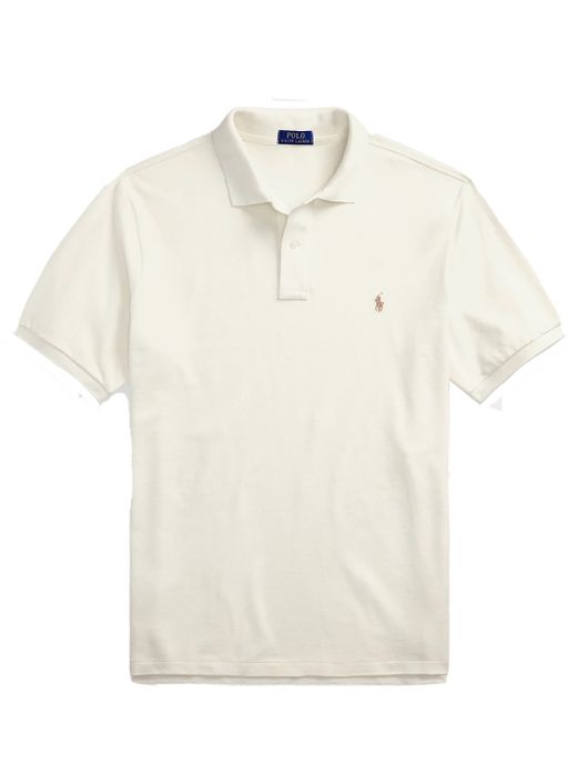 Poloshirt Polo Ralph Lauren Big & Tall creme 2 knoops