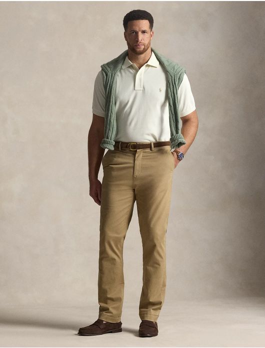 Poloshirt Polo Ralph Lauren Big & Tall creme 2 knoops