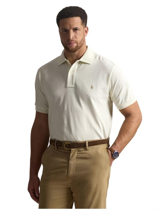 Poloshirt Polo Ralph Lauren Big & Tall creme 2 knoops