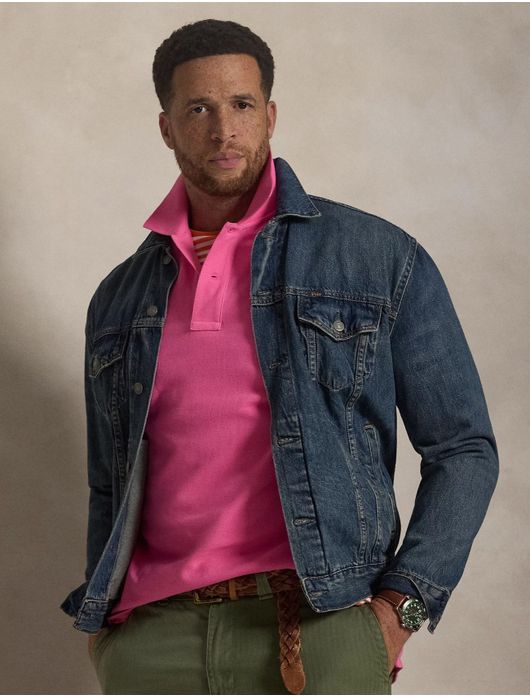 Polo Ralph Lauren Plus Size poloshirt roze korte mouw