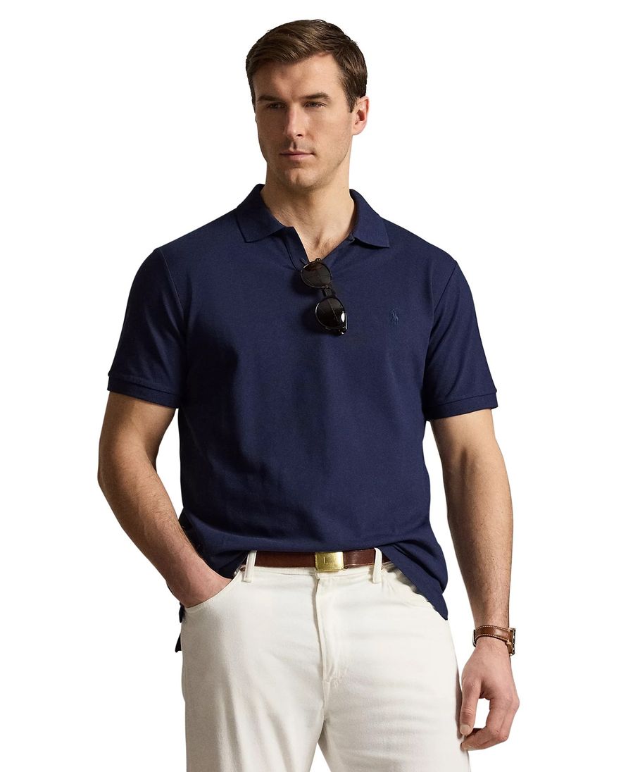 Polo Ralph Lauren Big & Tall poloshirt navy korte mouw
