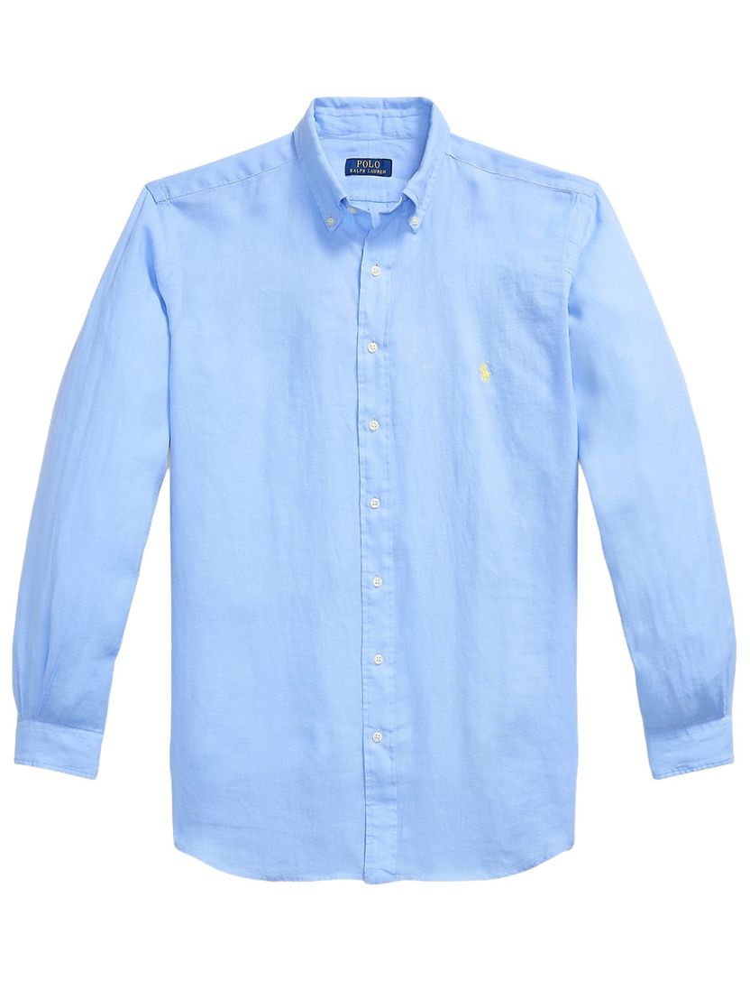 Overhemd lichtblauw Polo Ralph Lauren Big & Tall linnen