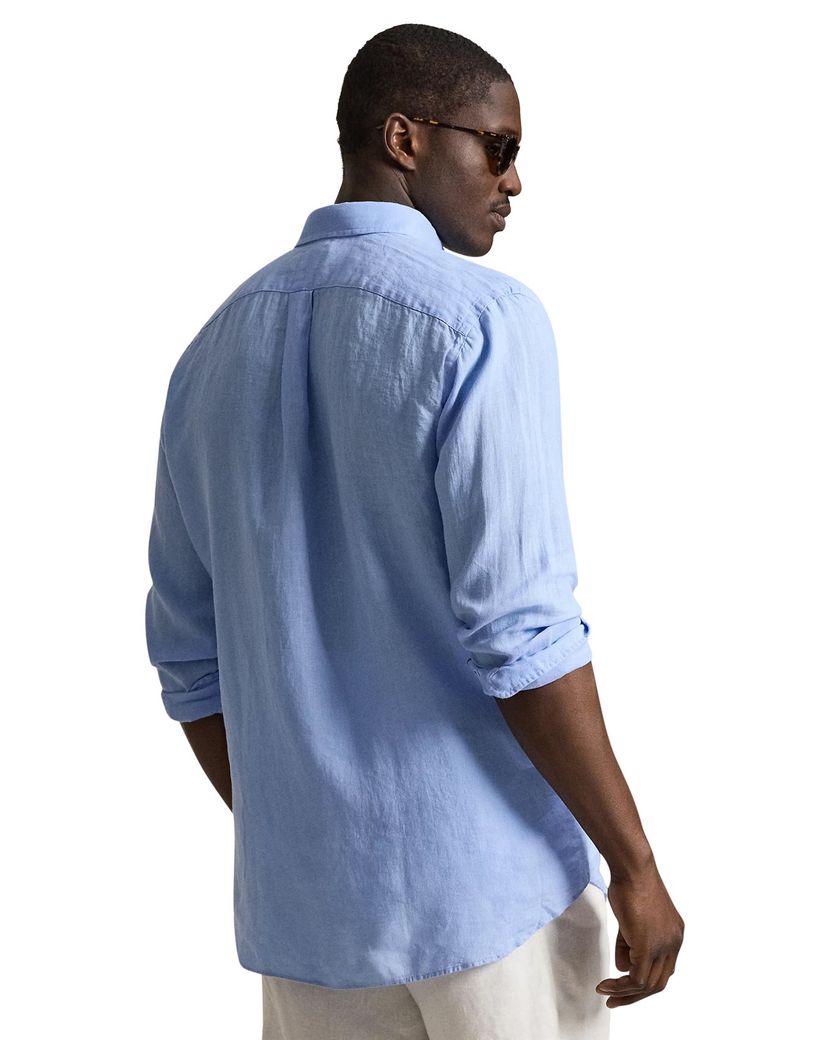 Overhemd lichtblauw Polo Ralph Lauren Big & Tall linnen