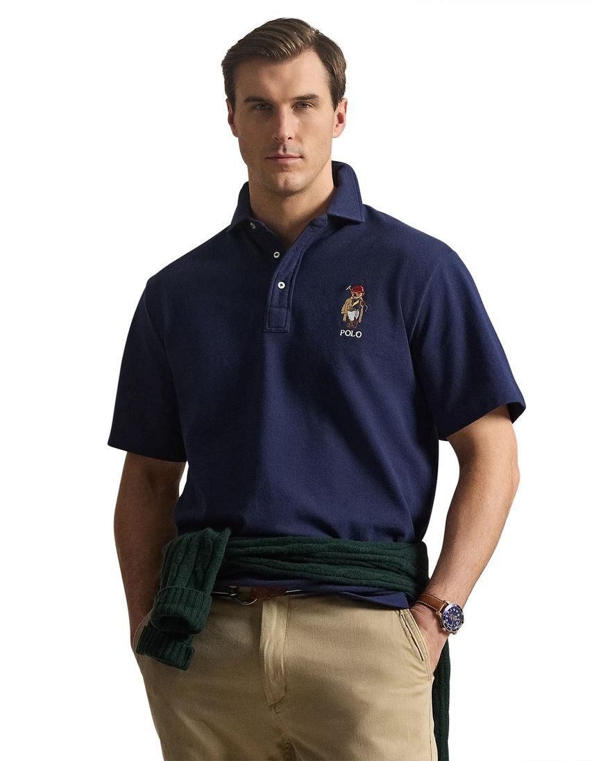 Polo Ralph Lauren Big & Tall polo donkerblauw bear