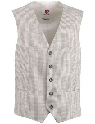 Carl Gross beige gilet Clbu of Gents beige slim fit