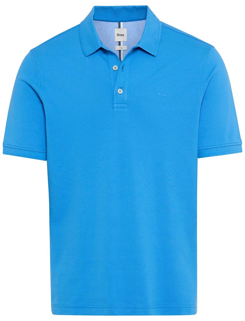 Brax poloshirt blauw korte mouw 3 knopen
