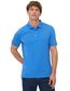 Brax polo blauw katoen 3 knopen korte mouw