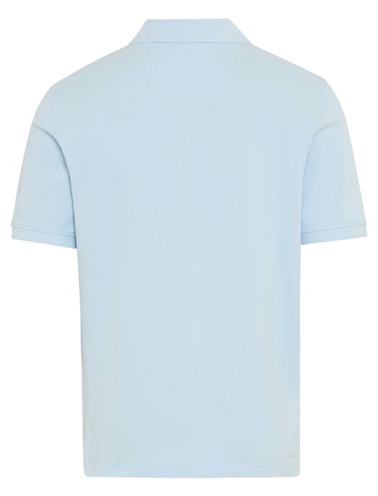 Brax poloshirt lichtblauw 3 knopen katoen