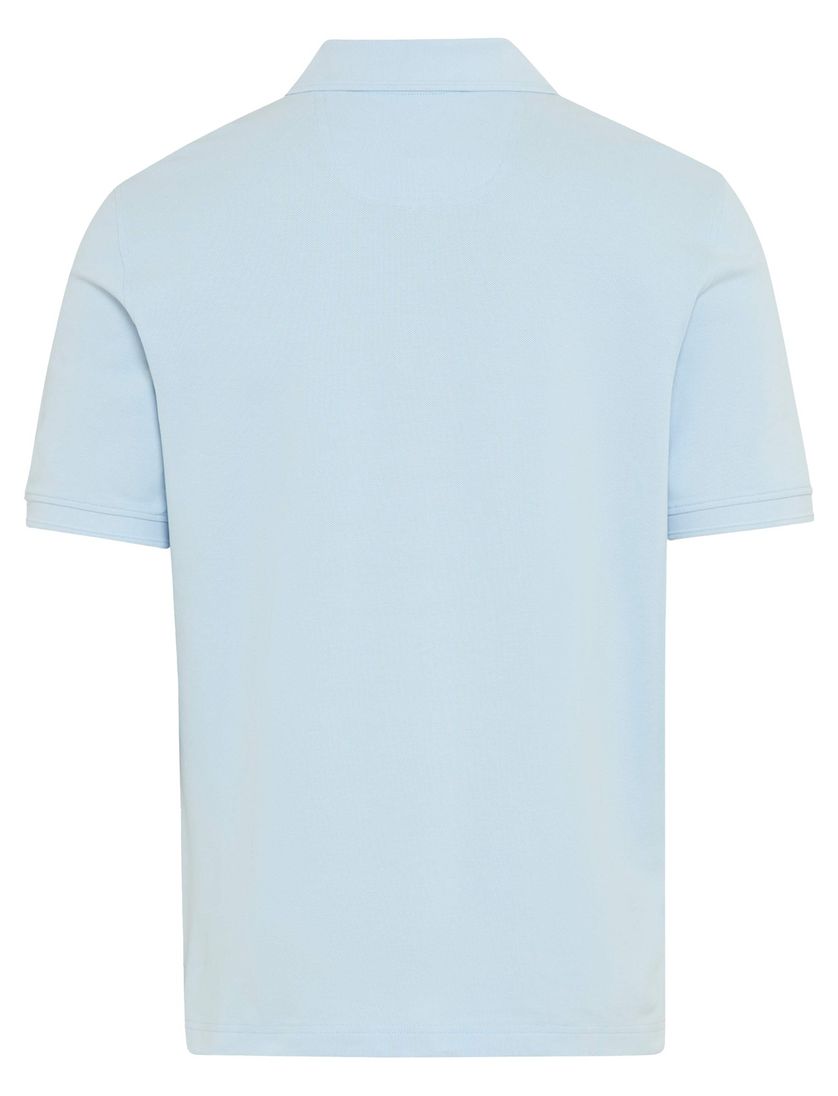 Poloshirt Brax lichtblauw korte mouw normale fit katoen