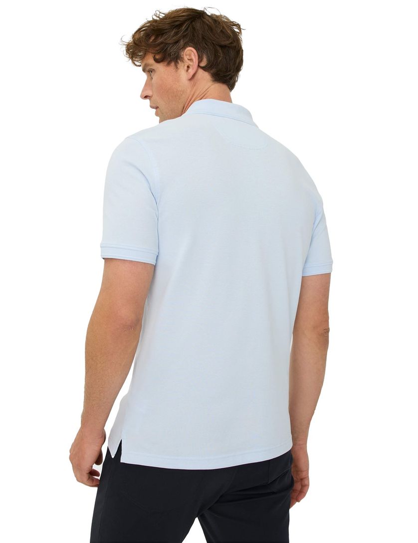 Poloshirt Brax lichtblauw korte mouw normale fit katoen