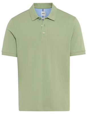 Brax lichtgroene poloshirt Brax katoen korte mouw normale fit
