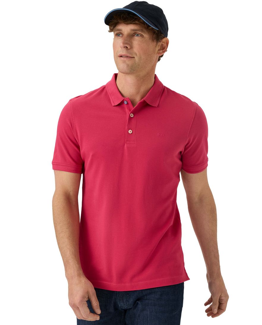 Brax poloshirt roze korte mouw normale fit