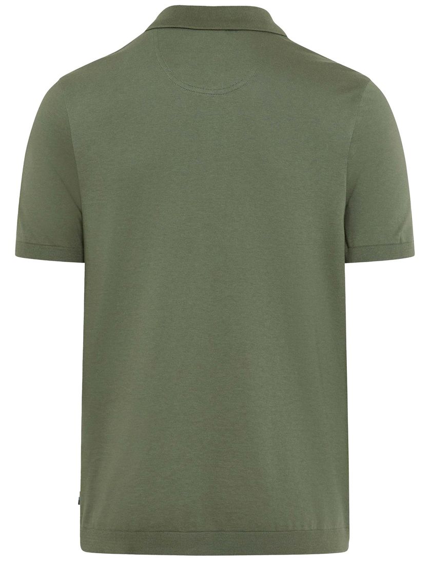 Brax poloshirt groen normale fit 3 knopen