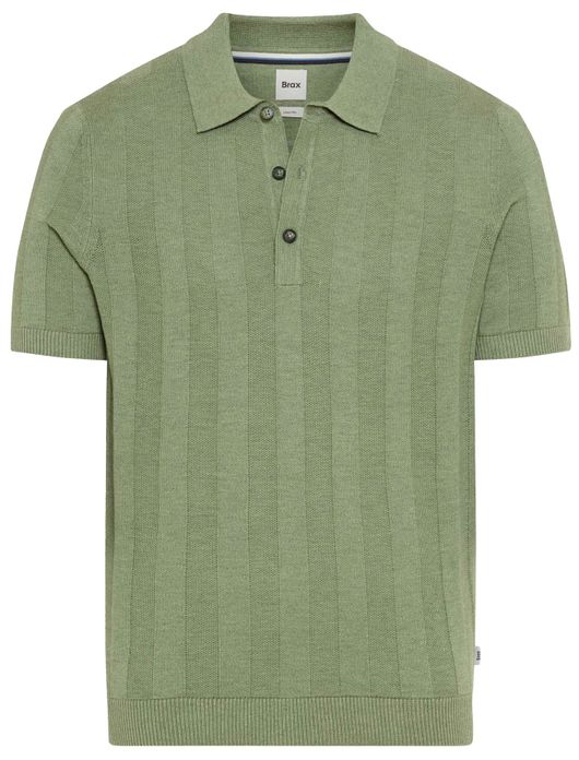 Brax poloshirt lichtgroen gestreept
