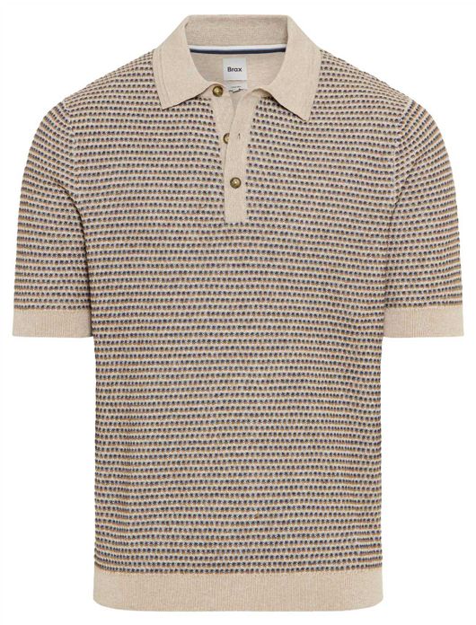 Brax poloshirt beige katoen korte mouw
