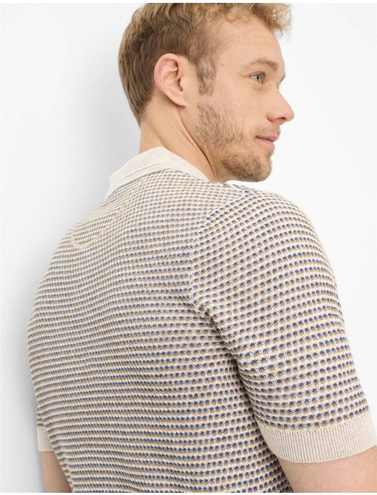 Brax poloshirt beige katoen korte mouw