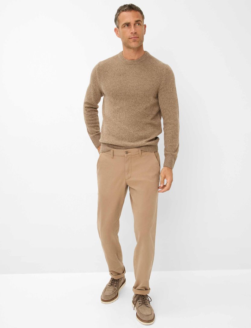 Pantalon katoen flatfront model katoen normale fit