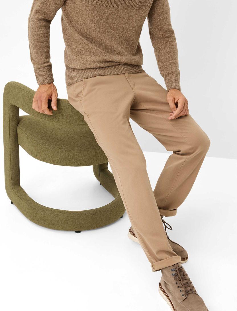 Pantalon katoen flatfront model katoen normale fit