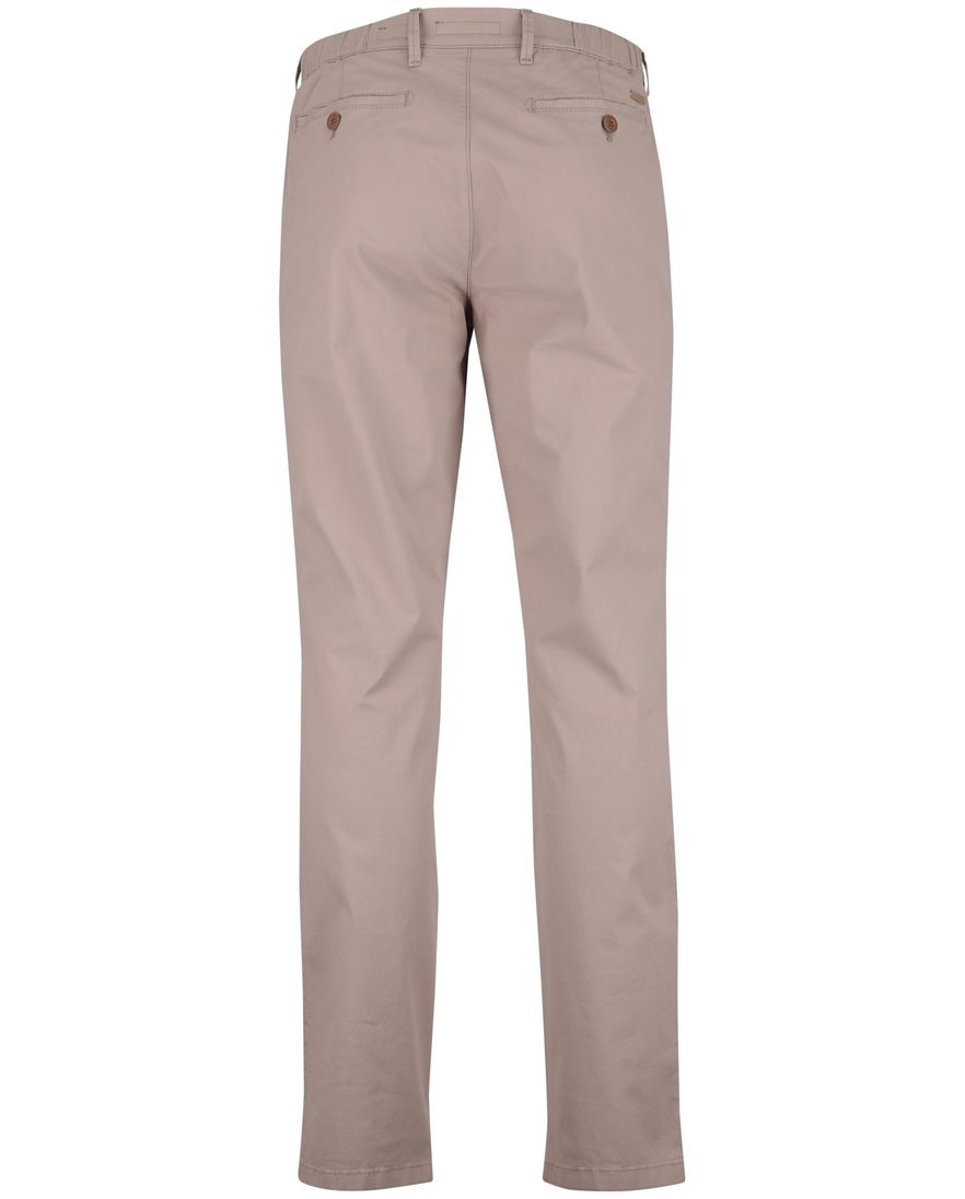 Beige pantalon Eurex flatfront katoen normale fit
