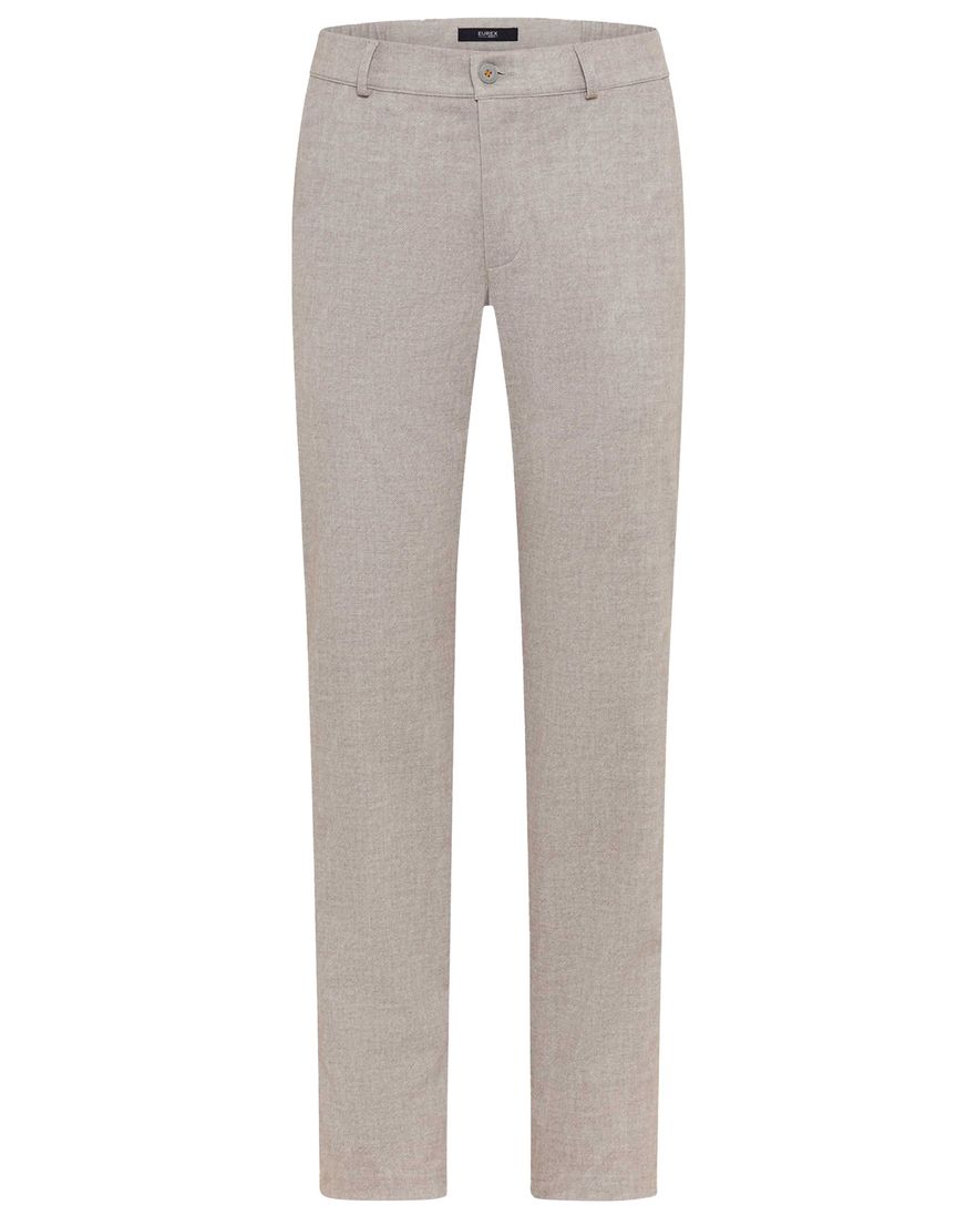 Eurex pantalon grijs katoen normale fit