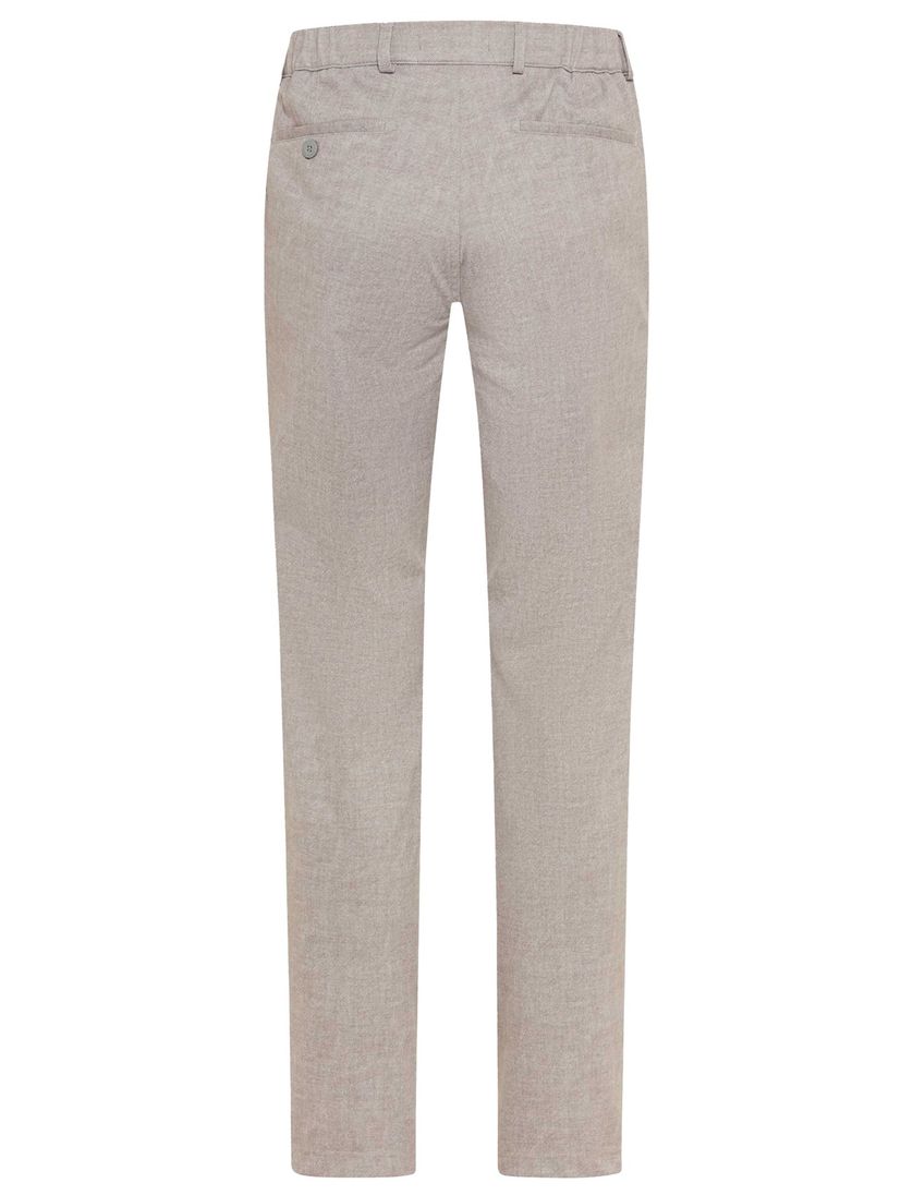 Eurex pantalon flatfront model grijs katoen normale fit