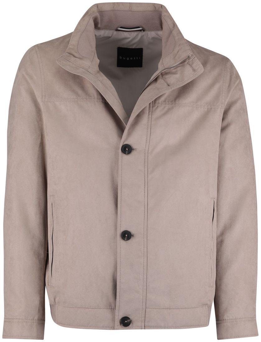 Zomerjas Bugatti wijde fit beige knopen en rits