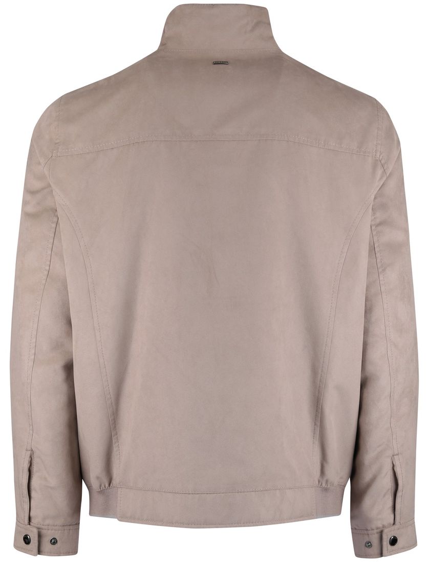 Zomerjas Bugatti wijde fit beige knopen en rits