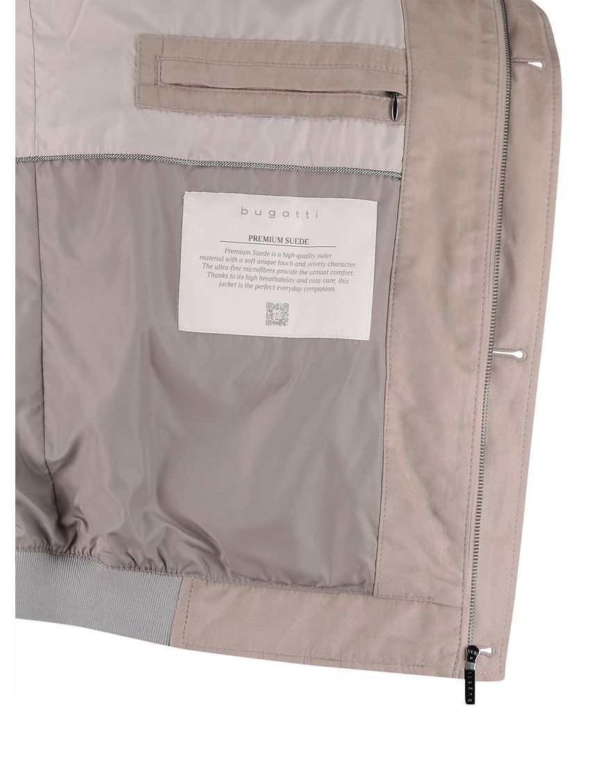 Beige zomerjas Bugatti wijde fit