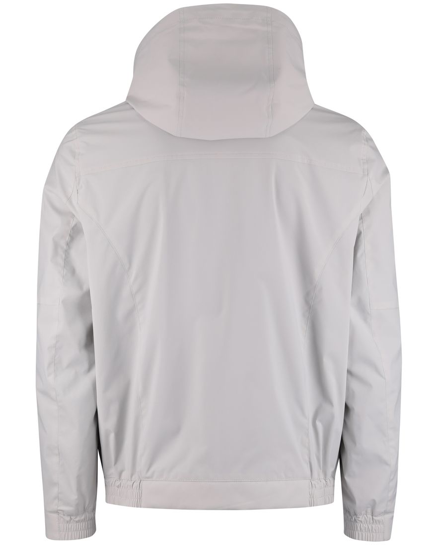 Grijze zomerjas Bugatti wijde fit waterafstotend capuchon