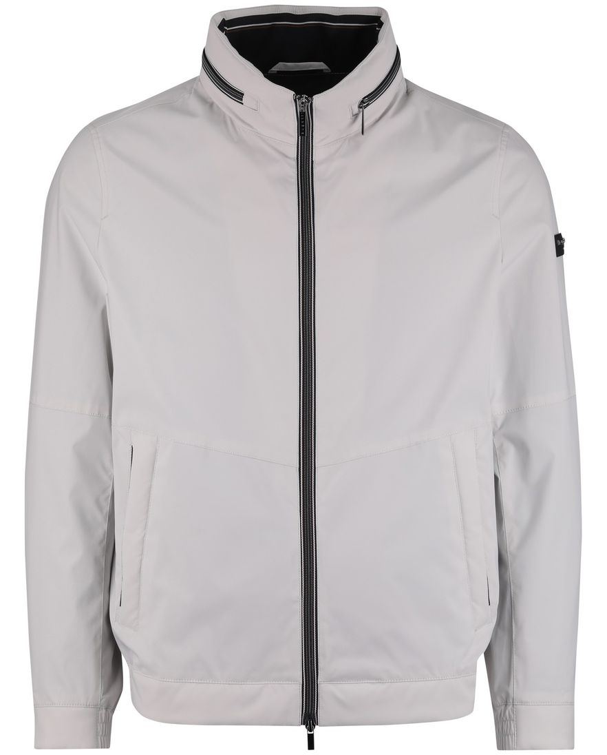 Grijze zomerjas Bugatti wijde fit waterafstotend capuchon