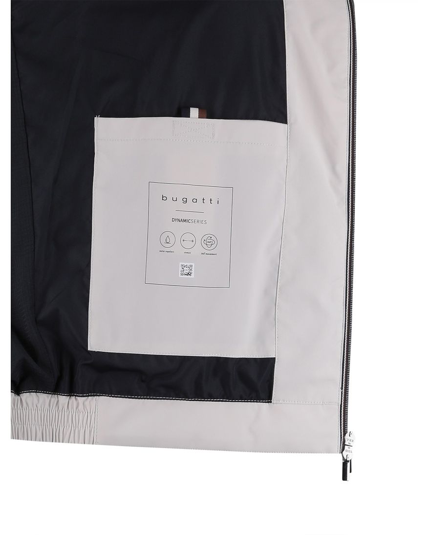 Grijze zomerjas Bugatti wijde fit waterafstotend capuchon