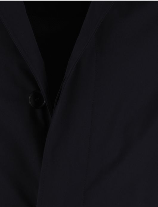 Bugatti zomerjas lang navy capuchon en kraag