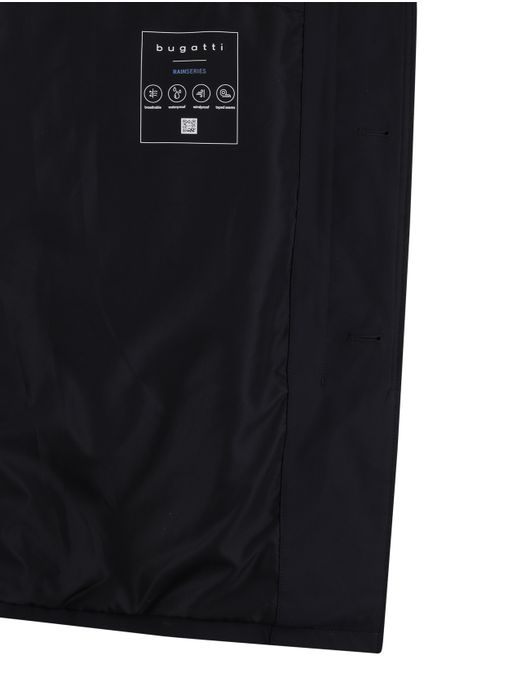 Bugatti zomerjas lang navy capuchon en kraag