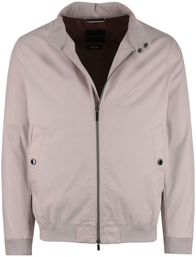 zomerjas beige Bugatti zonder capuchon kort met boord