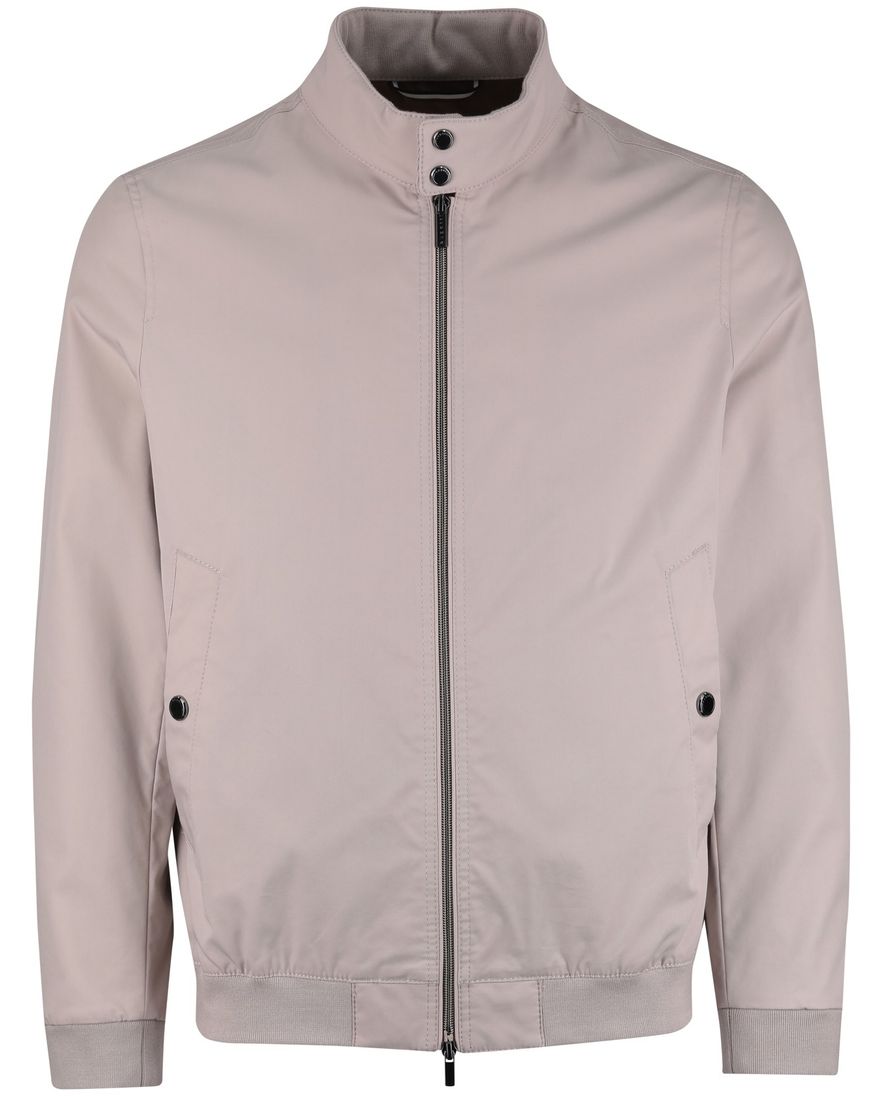 Bugatti zomerjas beige knoopzakken met rits katoen