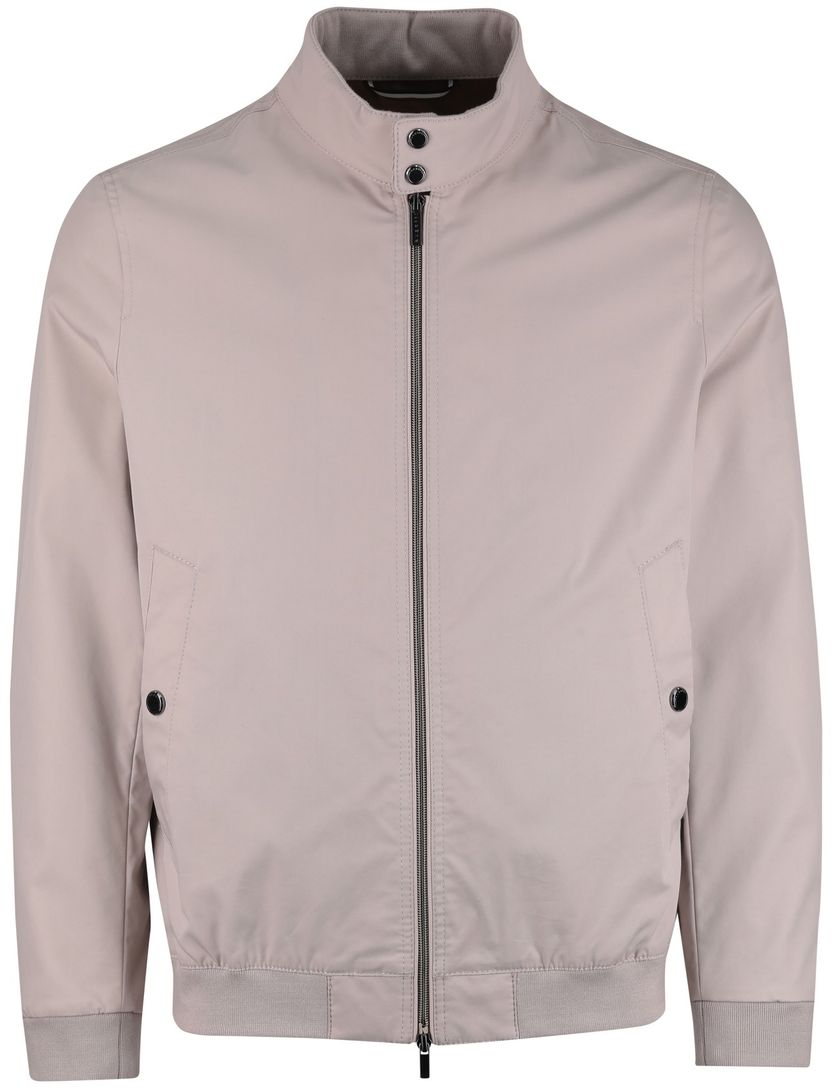 zomerjas beige Bugatti zonder capuchon kort met boord