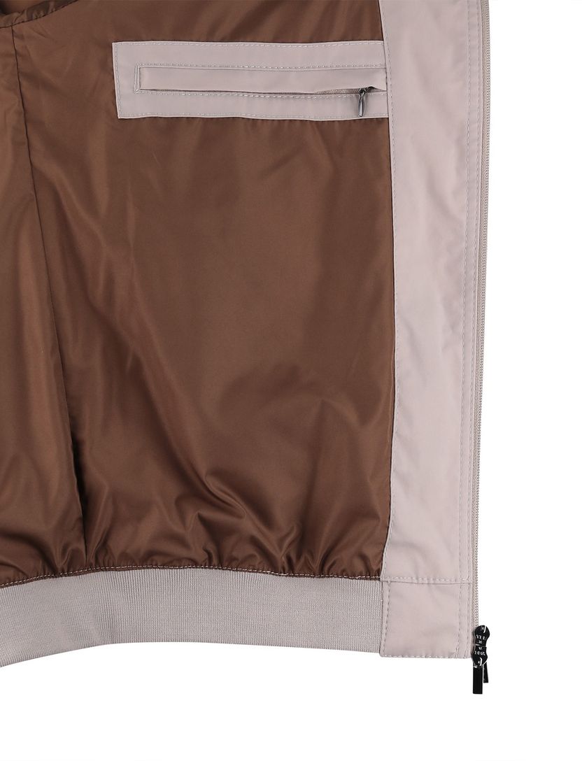 zomerjas beige Bugatti zonder capuchon kort met boord