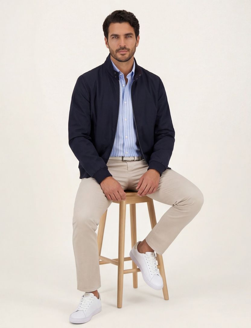 Bugatti donkerblauwe zomerjas bomberjack