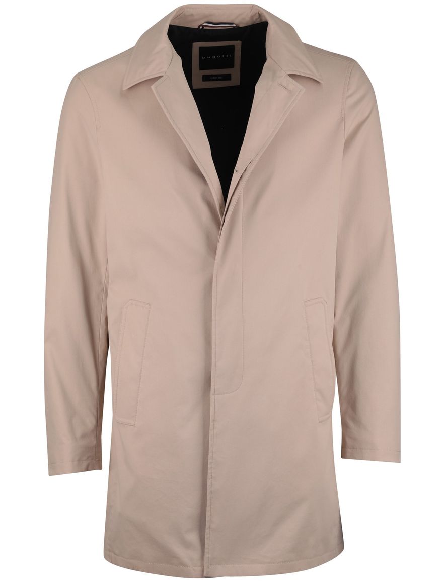 Bugatti Manteljas beige effen gevoerd knopen