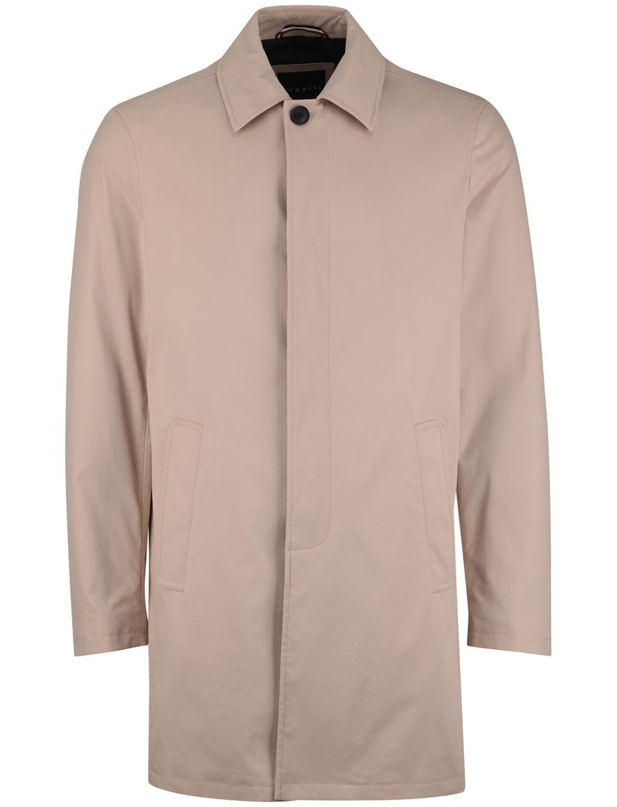 Bugatti Manteljas beige effen gevoerd knopen