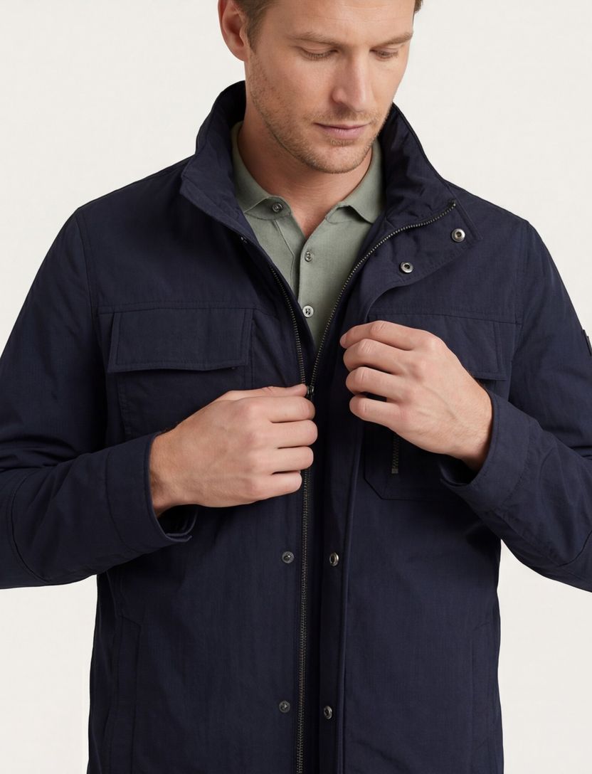 Zomerjas Bugatti wijde fit waterafstotend donkerblauw